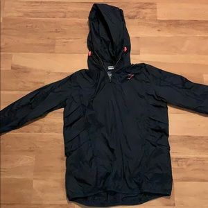 GYMSHARK WINDBREAKER, GENTLY USED, black and pink